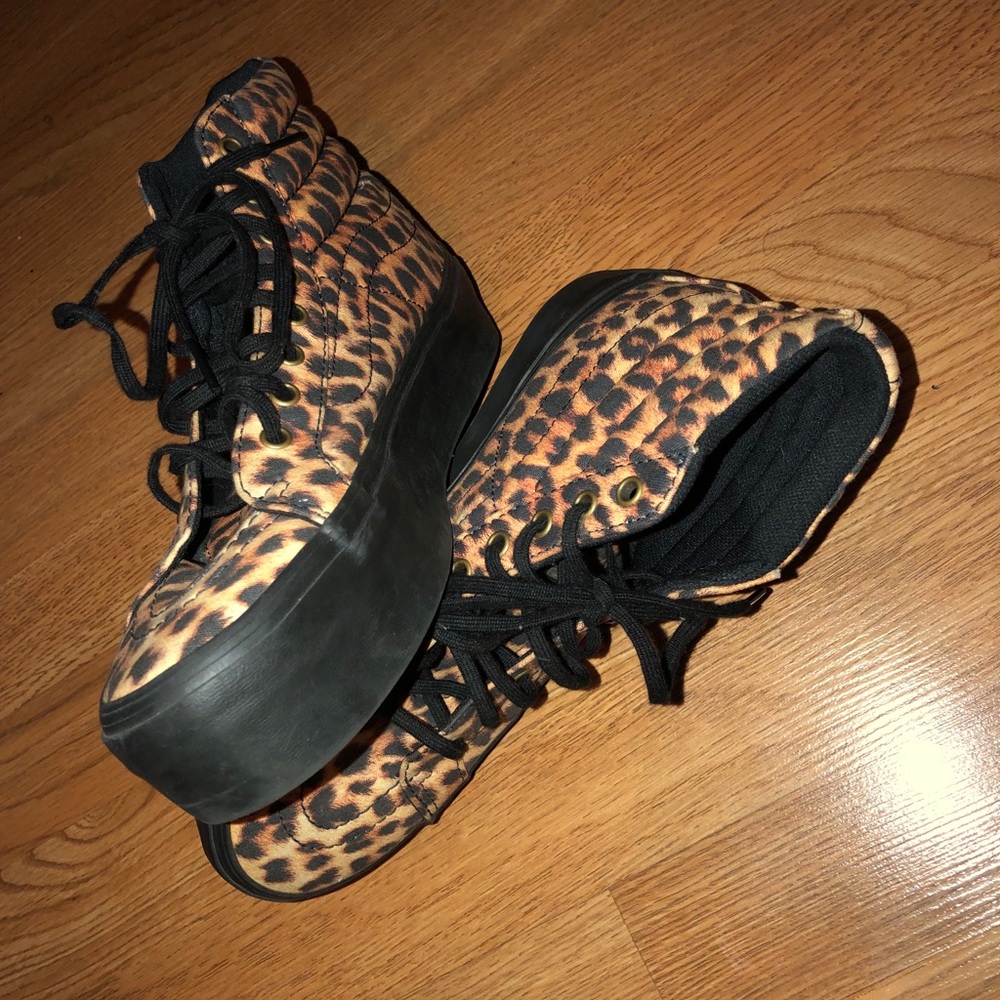 Vans leopard hi tops
